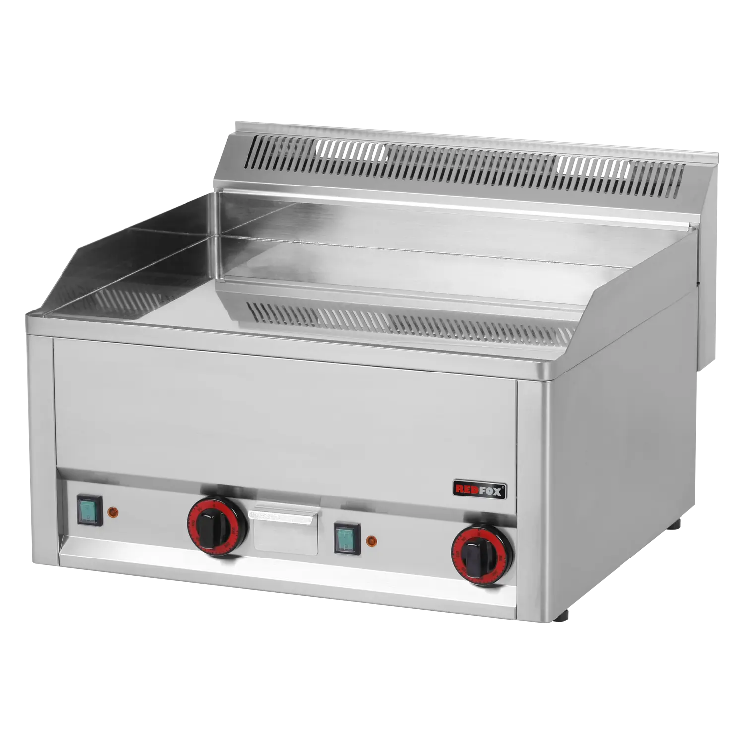 Grilovací deska 65x48 elektrická chromovaná hladká bez podestavby 400 V | REDFOX - FTHC 60 EL