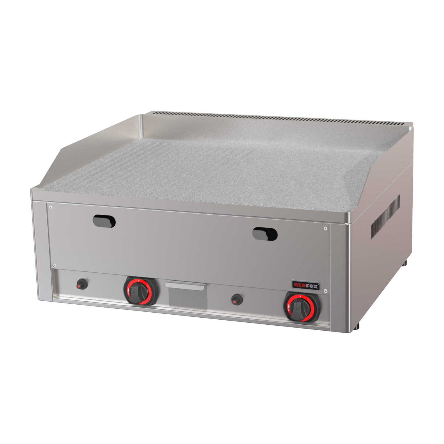 Grilovací deska 65x48 plynová durable chrom kombinovaná stolní | REDFOX - FTHRC 60 G