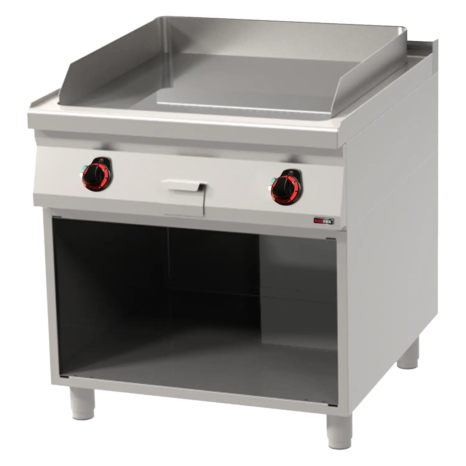 Grilovací deska 71x65 elektrická chromovaná hladká s podestavbou 400 V | REDFOX - FTHC 90/80 E