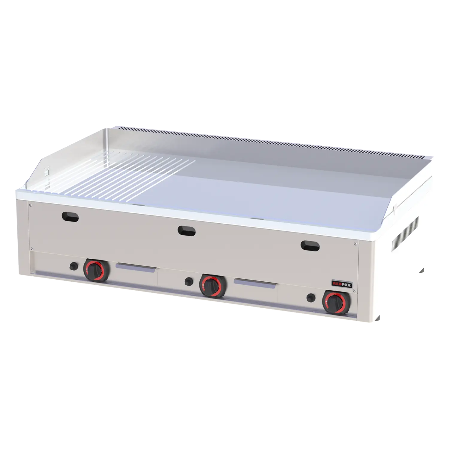 Grilovací deska 97x48 plynová chromovaná kombinovaná stolní | REDFOX - FTHRC 90 G