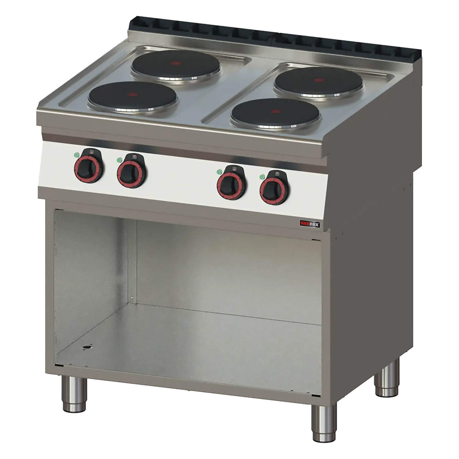 Sporák elektrický 4x plotýnka s podestavbou 400 V | REDFOX - SP 70/80 E