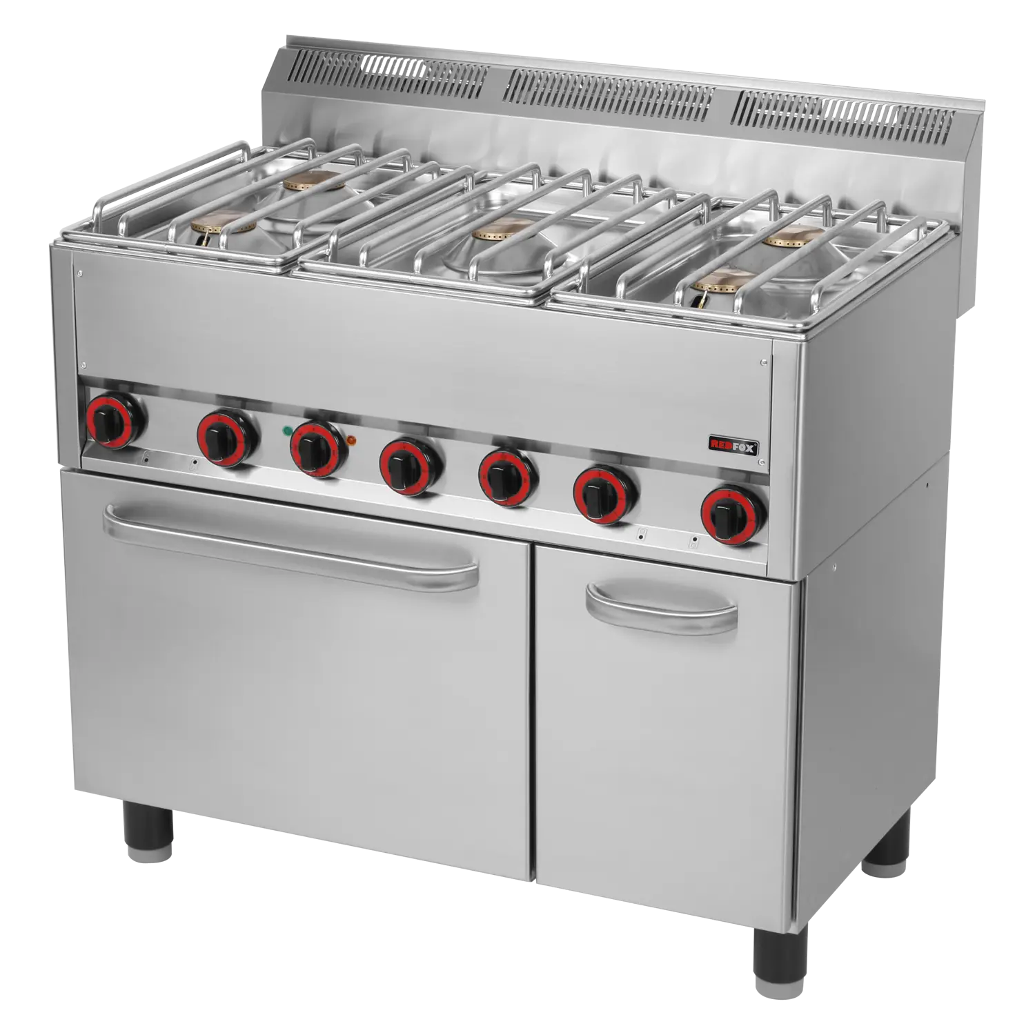 Sporák kombinovaný s horkovzdušnou elektrickou troubou GN 1/1 - 5x hořák  | REDFOX - SPT 90/5 GLS