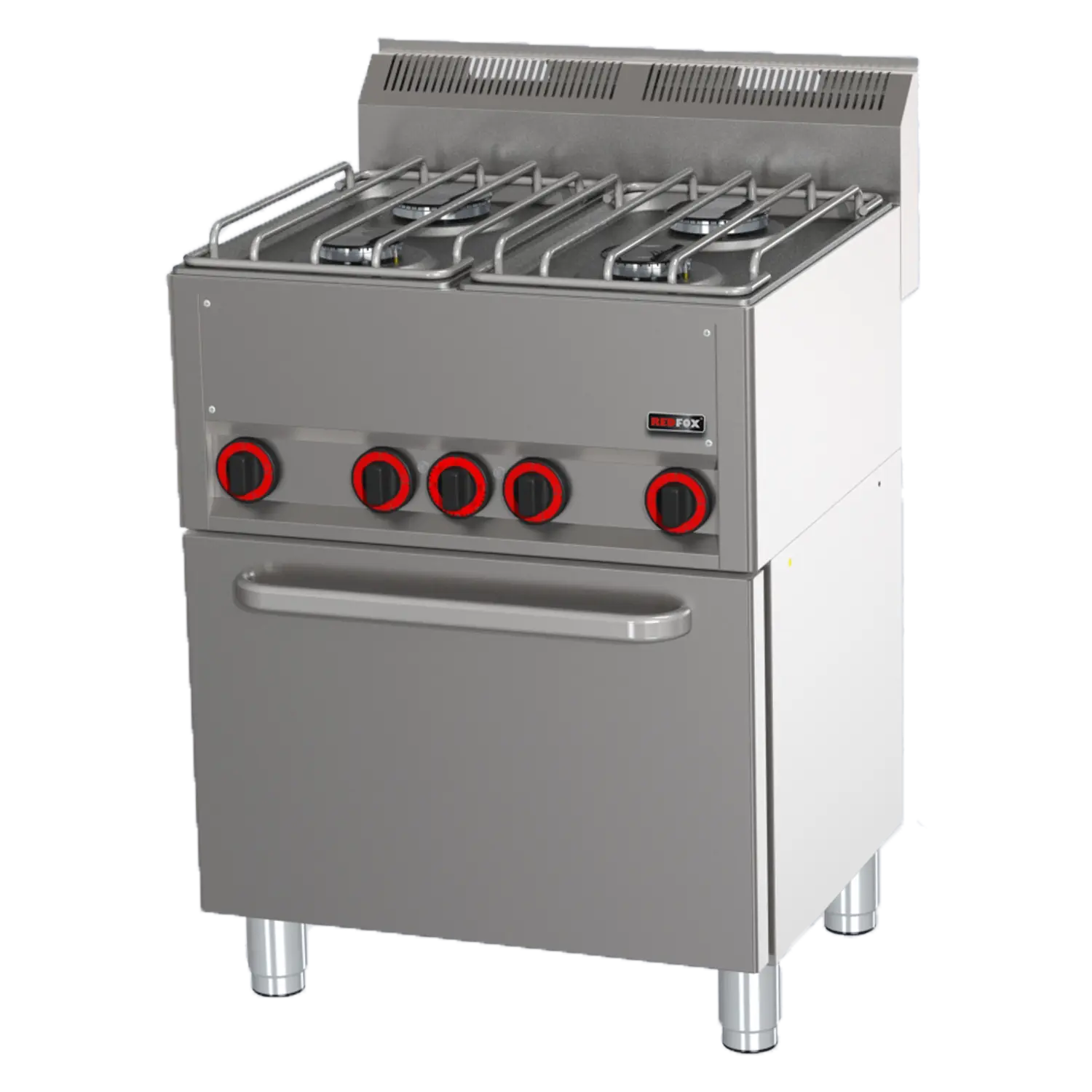 Sporák kombinovaný s horkovzdušnou elektrickou troubou GN 1/1 - 4x hořák  | REDFOX - SPT 60 GL