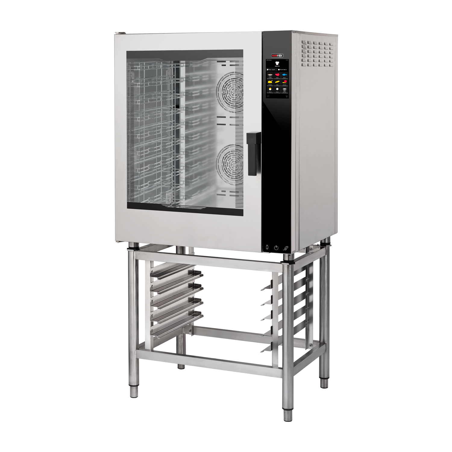 Konvektomat elektrický nástřik dotykový barevný levé dveře 10x GN 1/1 | REDFOX - MPDN 1011 EL