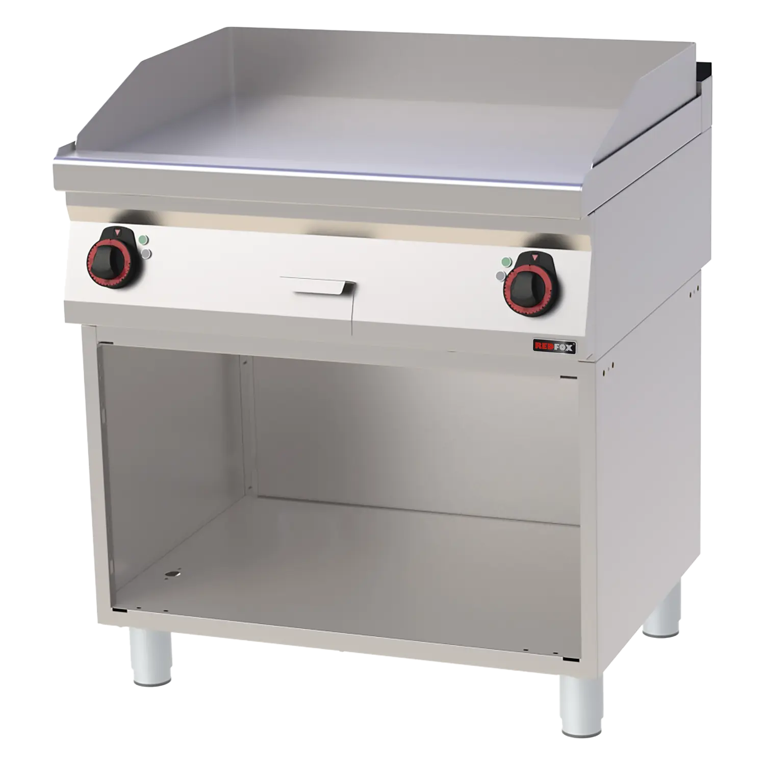 Grilovací deska 80x51 elektrická chromovaná hladká s podestavbou 400 V | REDFOX - FTHC 70/80 E