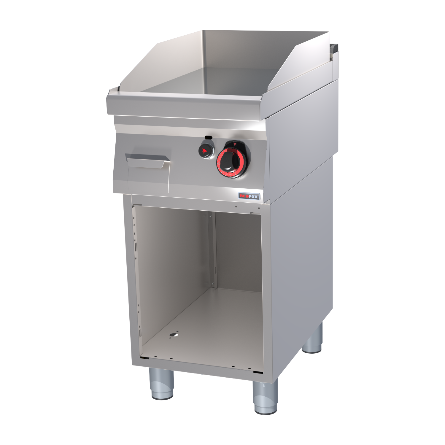 Grilovací deska 40x51 plynová chromovaná hladká s podestavbou | REDFOX - FTHC 70/40 G