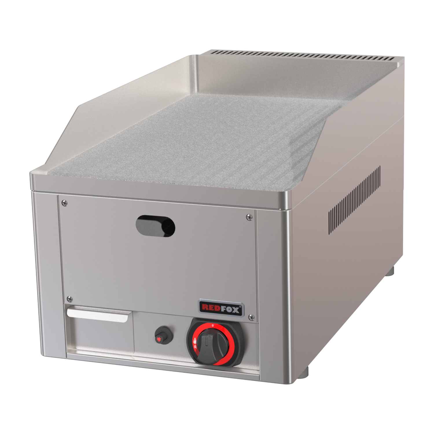 Grilovací deska 32x48 plynová durable chrom rýhovaná stolní | REDFOX - FTRC 30 G