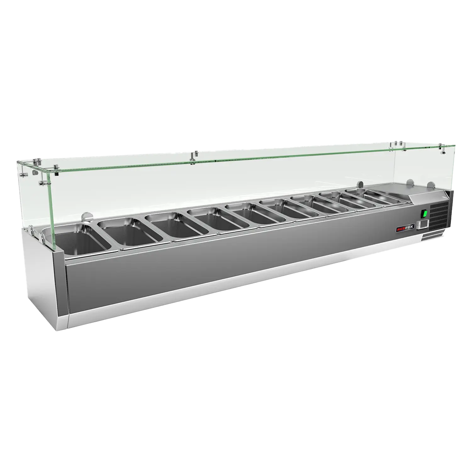 Vitrína chladicí pultová 8 x GN 1/4 | REDFOX - MCH 4180