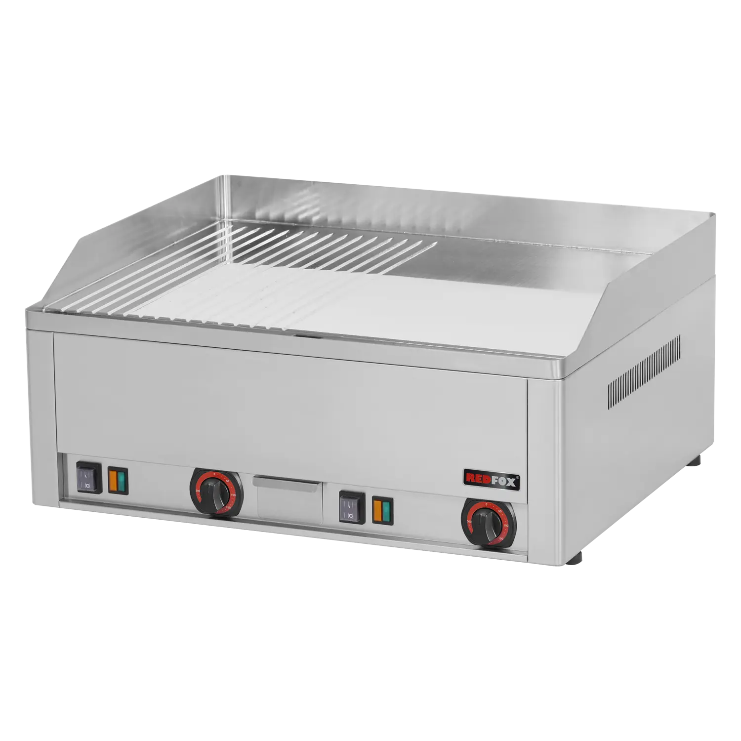 Grilovací deska 65x48 elektrická chromovaná kombinovaná stolní 400 V | REDFOX - FTHRC 60 E