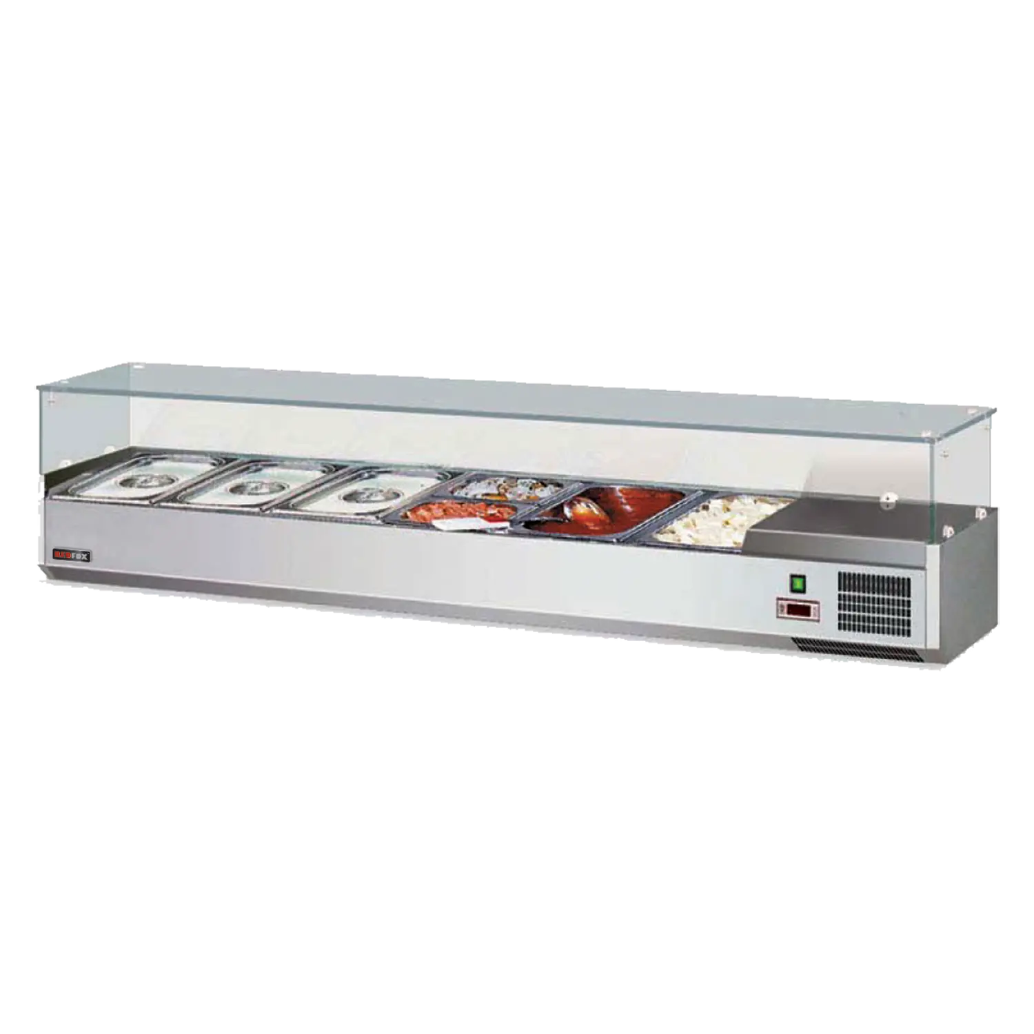 Vitrína chladicí GN 1/3 pultová 150 cm | REDFOX - VCH 3150