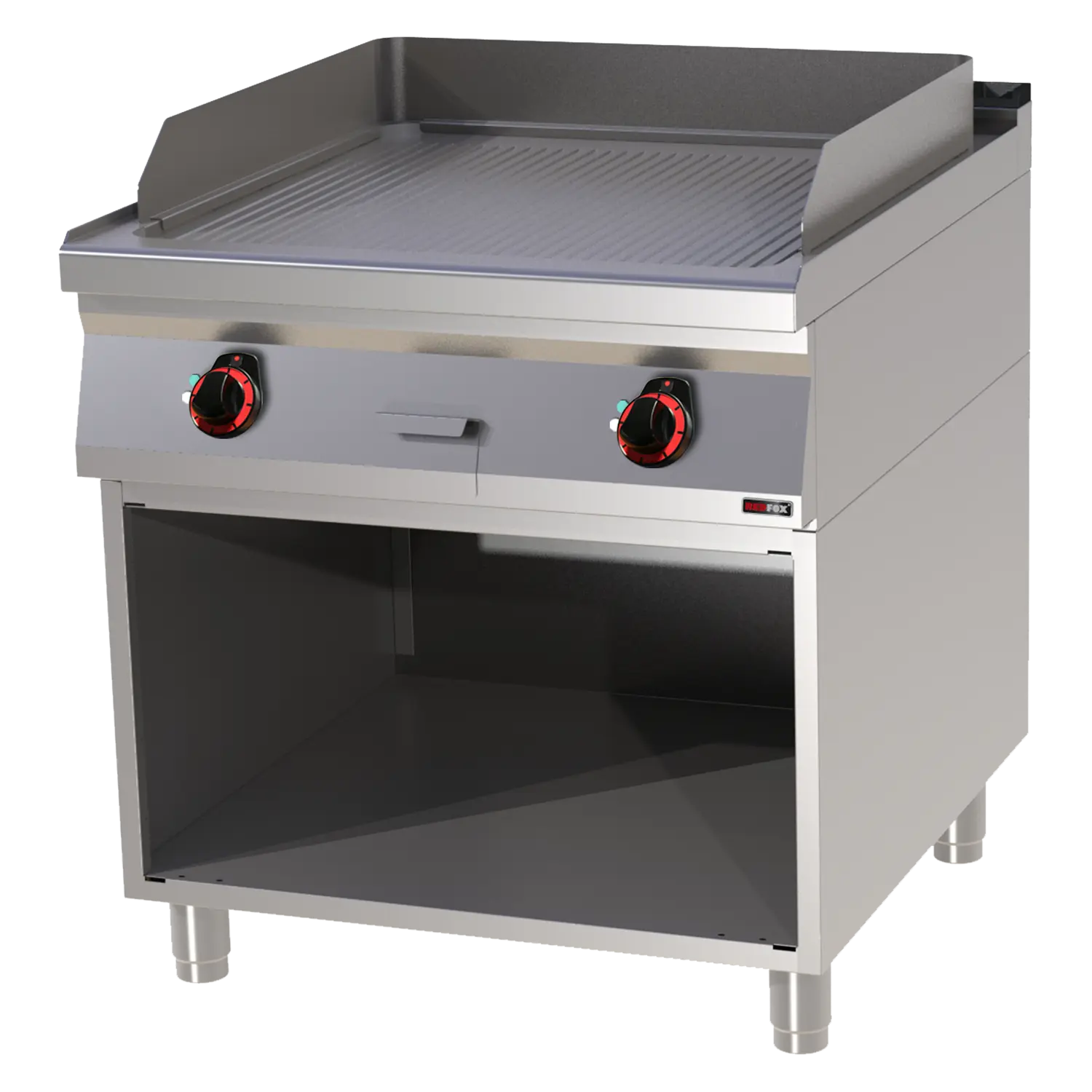 Grilovací deska 71x65 elektrická rýhovaná s podestavbou 400 V | REDFOX - FTR 90/80 E