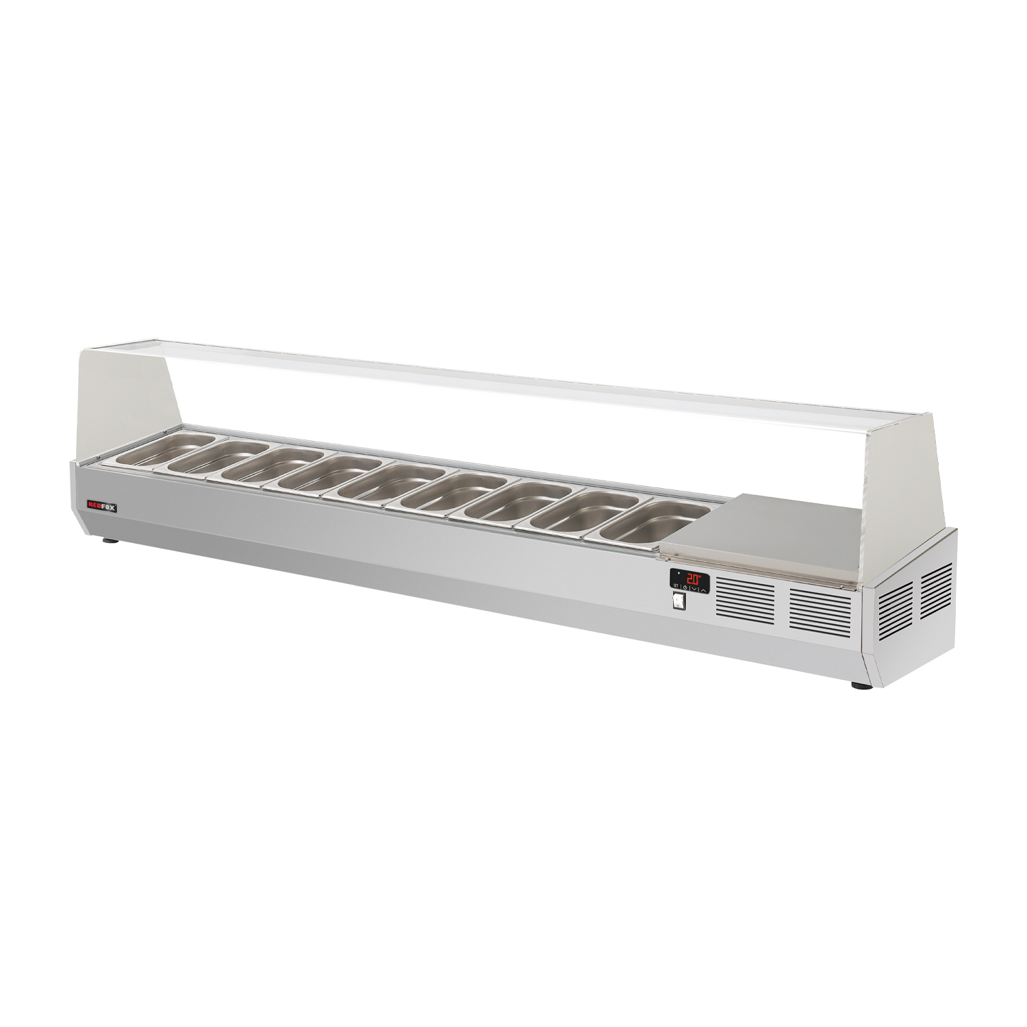 Vitrínka chladicí 200 cm GN 1/4 pro RTP 3D | REDFOX - RCH 4200 