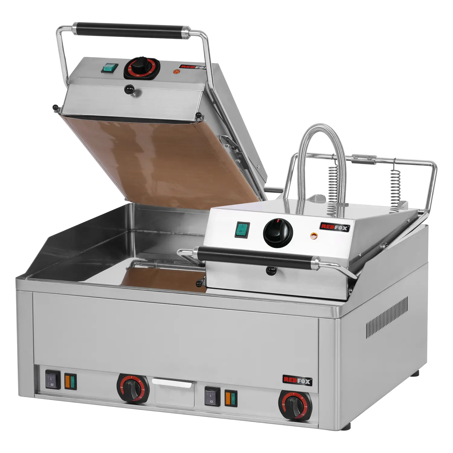 Steak gril elektrický dvojitý 65x48 stolní | REDFOX - KD 66 E