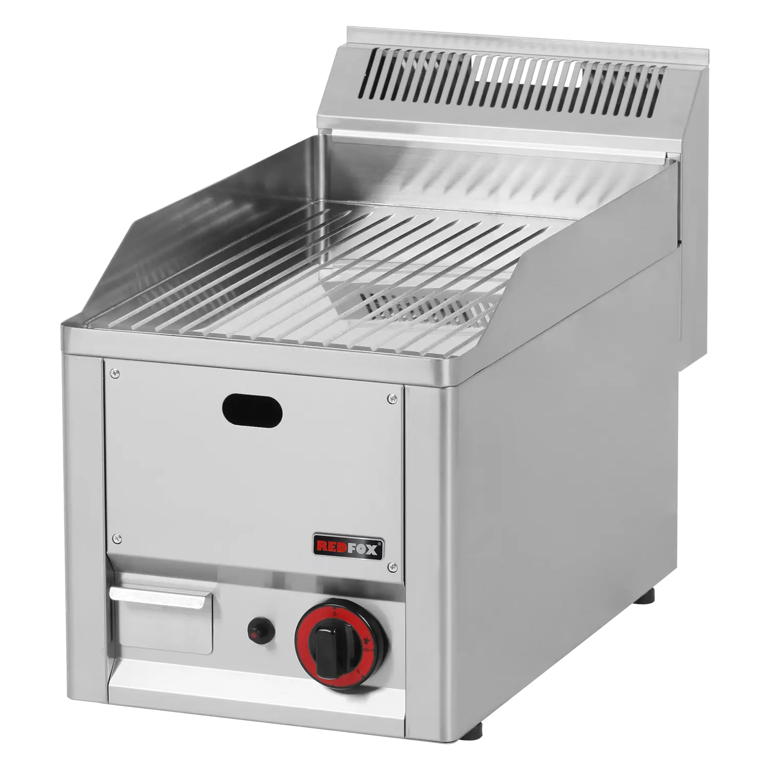 Grilovací deska 32x48 plynová chromovaná rýhovaná bez podestavby | REDFOX - FTRC 30 GL