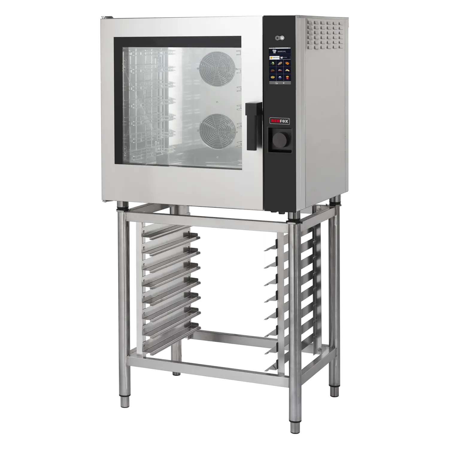 Konvektomat elektrický 7x GN 1/1 nástřik dotykový barevný automatická mytí levé dveře | REDFOX - MPD 0711 ELAM