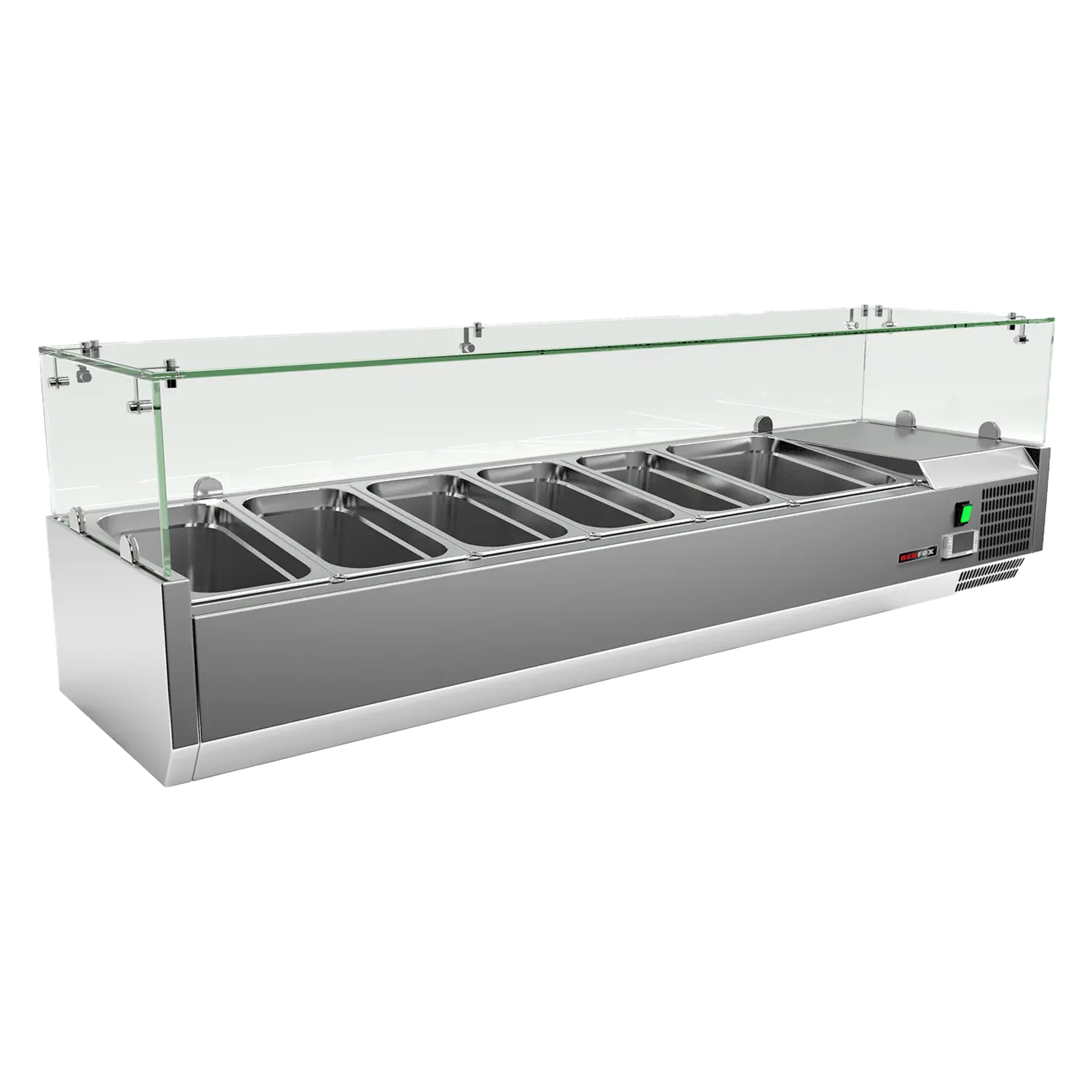 Vitrína chladicí pultová 1x GN 1/2 + 5x GN 1/3 | REDFOX - MCH 3150