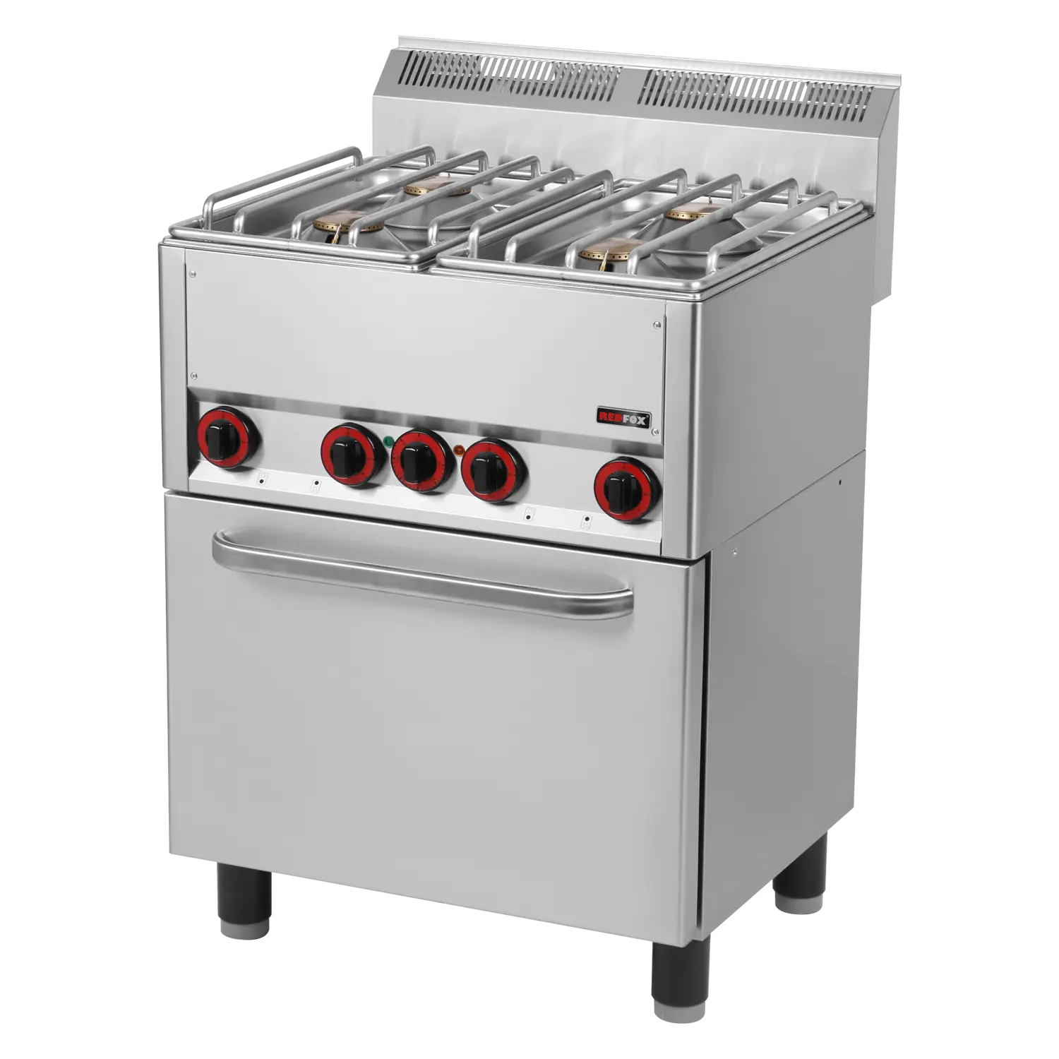 Sporák kombinovaný s horkovzdušnou elektrickou troubou GN 1/1 - 4x hořák  | REDFOX - SPT 60 GLS