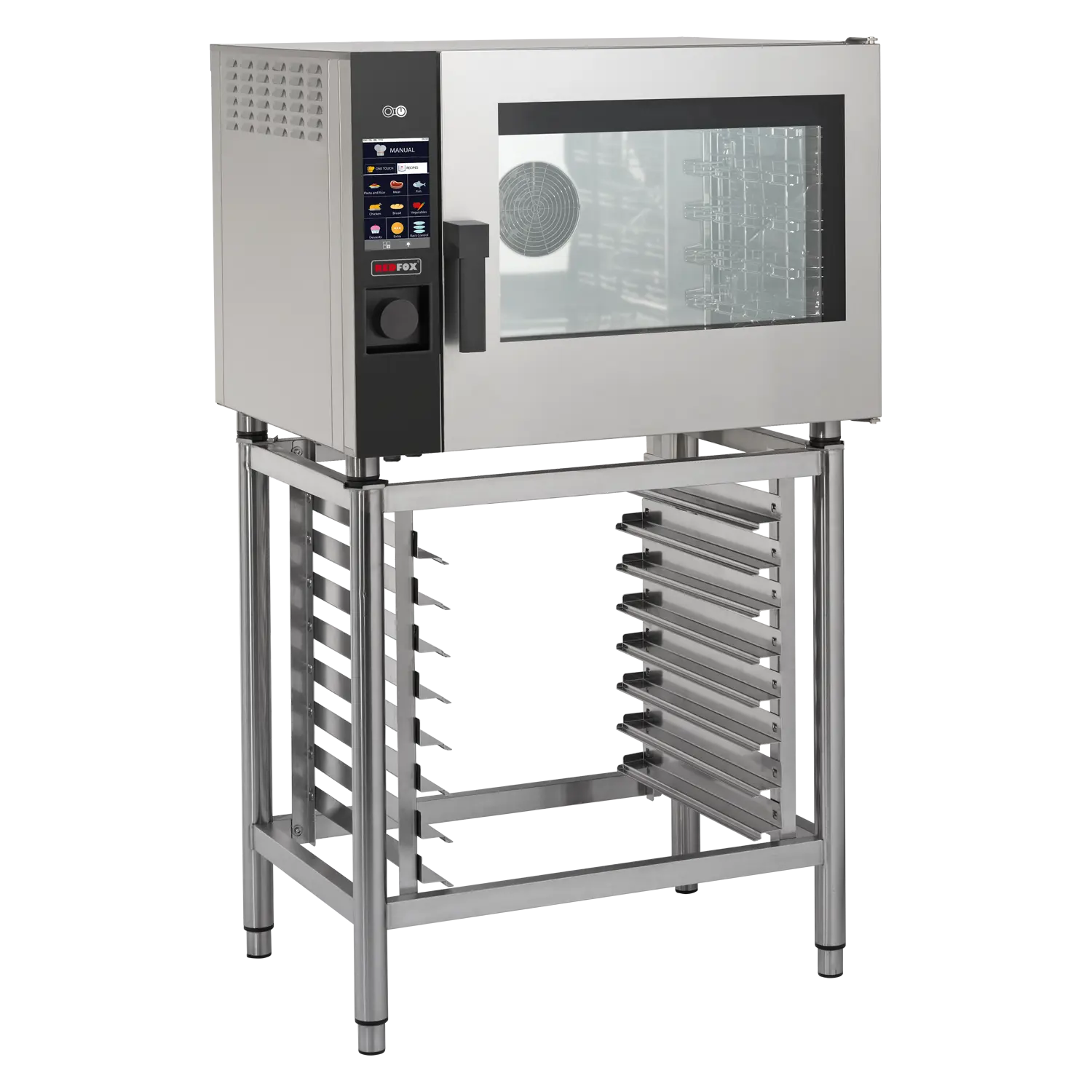 Konvektomat elektrický 5x GN 1/1 nástřik dotykový barevný pravé dveře | REDFOX - MPD 0511 ER