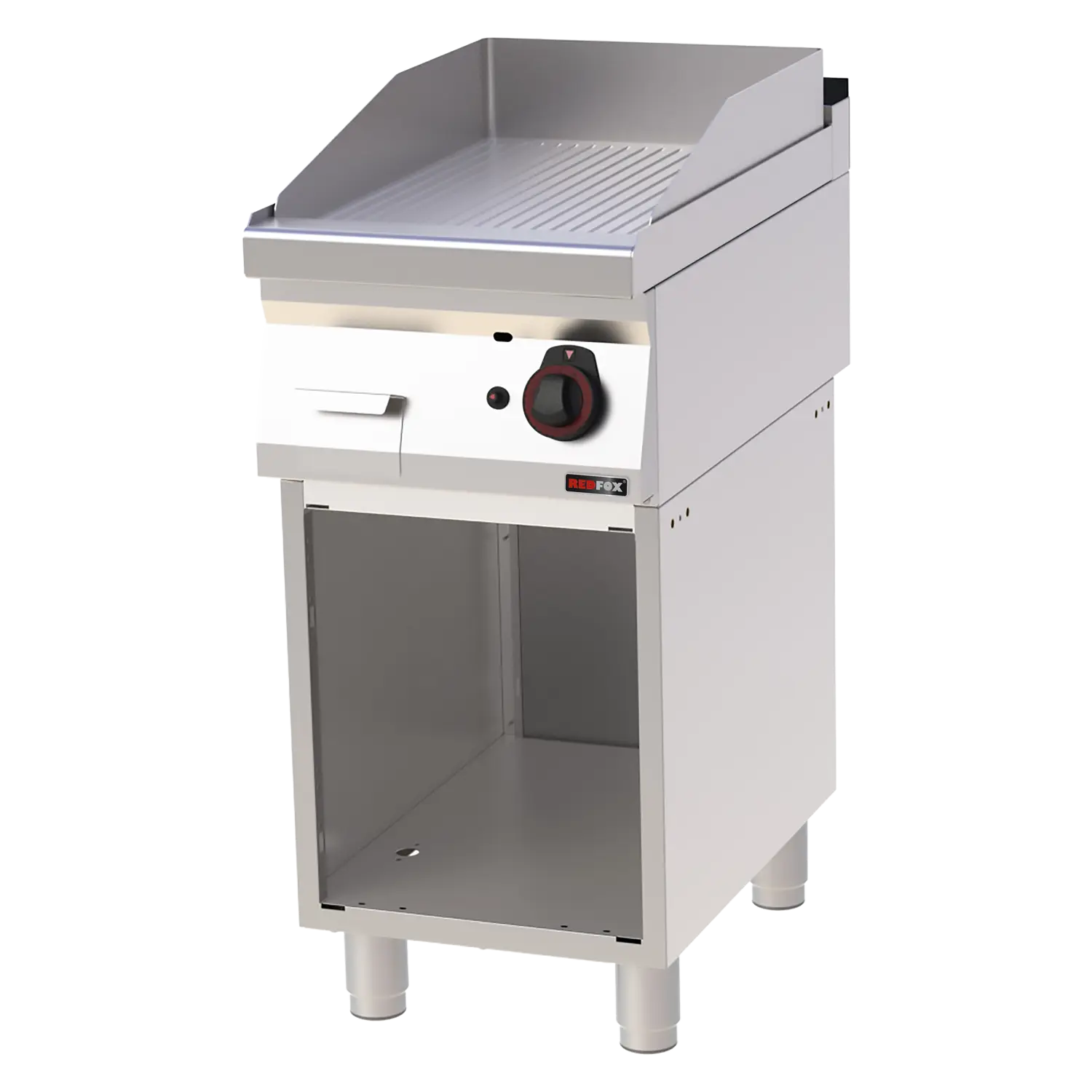Grilovací deska 40x51 plynová rýhovaná s podestavbou | REDFOX - FTR 70/40 G